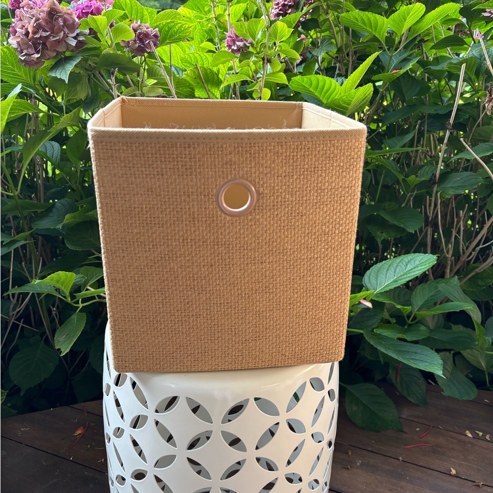 Set of 4 Tan Woven Storage Basket